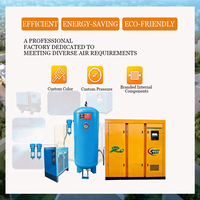 Compresor de Aire de Tornillo de Doble Etapa PM VSD de 132KW 180HP, Compresor de Aire Industrial de 2 Etapas