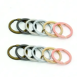 Best Selling Key Ring Metal Flat Key Ring Nicel Plated Iron For Keychain Home Keys And DIY Crafts