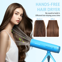 Sèche-cheveux de voyage pliable haute vitesse 1200W mains libres, ensemble prêt à offrir pour usage professionnel et hôtelier