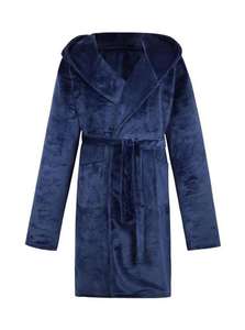 <strong>Mens</strong> Flannel Fleece Hooded Bathrobe Soft <strong>Dressing</strong> <strong>Gown</strong> House Coat Thermal Quick Dry 100% Polyester Hotel Use - Product Image 3