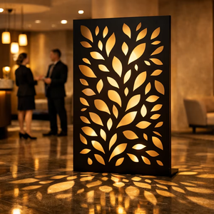 Panel de Pared Grande Lentiprint Negro de 120X240cm, Hecho en Alemania, Arte Mural CNC, Adorno Arquitectónico - Product Image 1