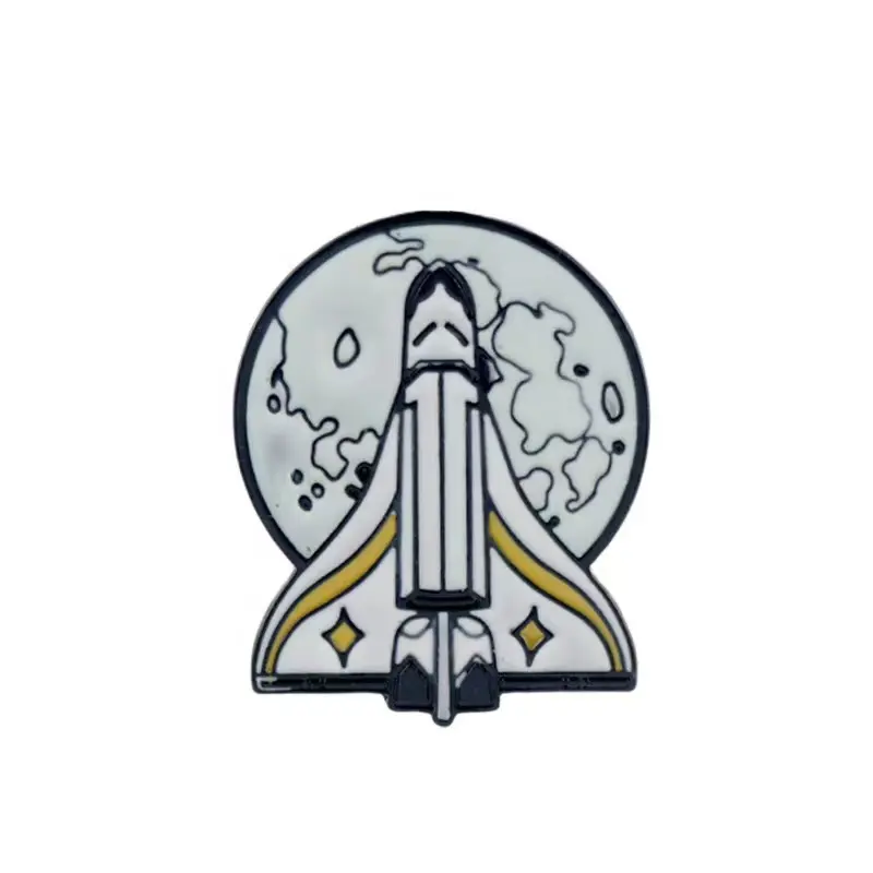 Pin de película de metal al por mayor The Last of US Rocket Ship Angel Wings Badge Broche Pin moda collar PIN
