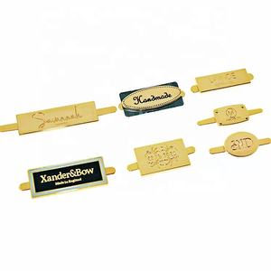 Tanai-bolsa con logotipo de <span class=keywords><strong>metal</strong></span> grabado personalizado, placa de etiqueta de marca, etiqueta adhesiva de pin de tela para bolsas y bolsos, hardware y accesorios - Product Image 2