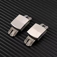 Offre Spéciale 18mm 20mm Boucles de montre Fermoir brossé Rafraîchissant et Snappy Feuille Mécanisme de ressort Déploiement Fermoir logo Peut personnaliser