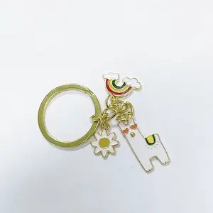Werbe geschenk Handwerk Schlüssel bund Mode niedlichen Tier benutzer definierte Metall Schlüssel anhänger