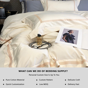 Juego de Sábanas de Algodón Blanco para Hotel, Colección de Hotel, Juego de Sábanas Queen con Funda de Almohada, 4 Piezas - Product Image 3