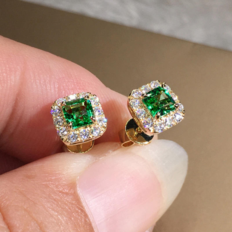 E2523 Gold+Green diamond