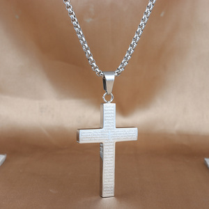 <b>Titanium</b> Steel Cross Pendant Unisex Everyday Wear Geometric Design 23045 - Product Image 1