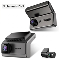 Caméra embarquée 3 canaux 2K+1K+1K, triple enregistrement, Wi-Fi, surveillance de stationnement 24h/24, DVR 3 objectifs