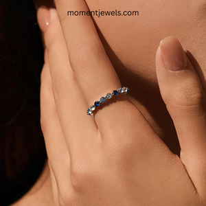 925 sterling silver geometric round <b>ring</b> rhodium plated zircon <b>statement</b> simple minimalist jewelry gift for party date daily - Product Image 1
