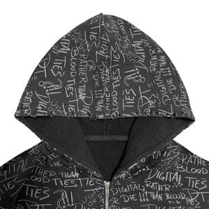[Envío Inmediato] Sudadera con Capucha y Cremallera para Hombre 2026, Estilo Graffiti, Lavado Vintage, Streetwear, Alta Calidad - Product Image 4