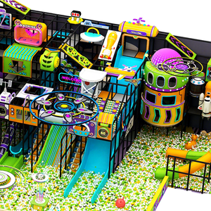 Structures de jeux souples pour enfants, labyrinthes intérieurs, toboggans en spirale avec trampoline - Product Image 1