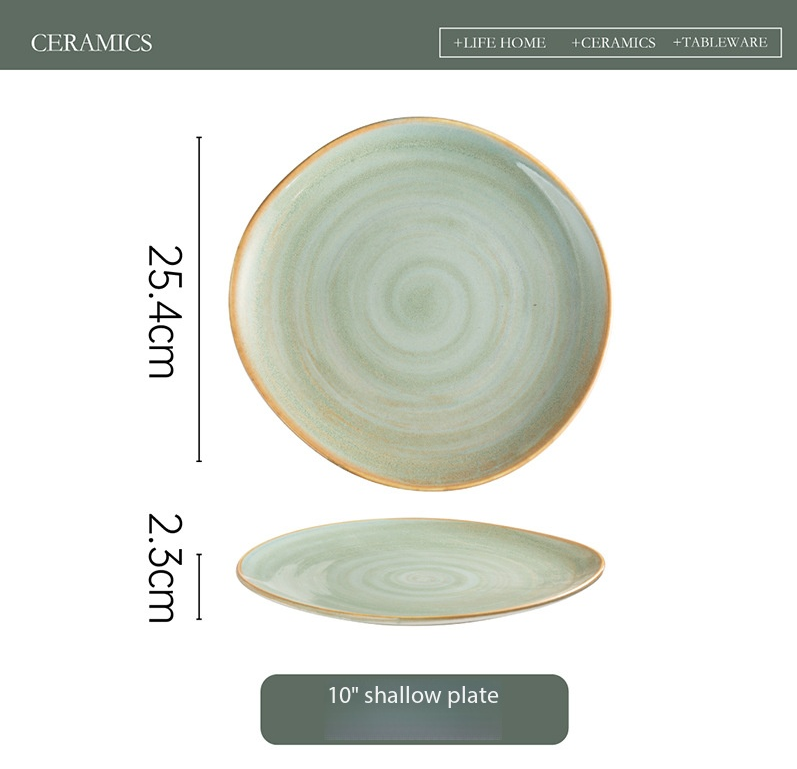 plato poco profundo verde de 10''