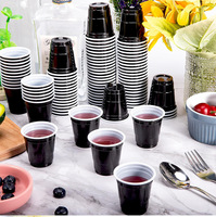 Joyeux Noël nouveau imprimé l verres à liqueur en plastique Dispolabel Double couleur Mini tasses de fête pour boissons et eau minérale