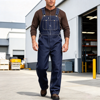 Salopette de travail en jean durable pour homme, en coton de poids moyen, idéale pour une tenue de chantier tout au long de la journée
