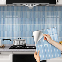 Autocollant mural de cuisine transfrontalier le plus vendu, en PVC auto-adhésif, motif géométrique, imperméable et résistant à l'huile