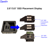 K10 Factory Custom Slim Industrial Desktop Case Vertical Mini ITX PC Case CFF Chassis Metal Mini Computer Computer Cases Towers