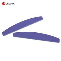 Lime à ongles en papier abrasif imperméable à l'eau violet en céramique émeri 80/100/180/240 Double face durable fabrication de lime à ongles