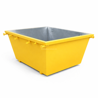Conteneur à déchets en acier de 3m³ compatible avec les systèmes de levage par crochet, les chariots élévateurs et les grues, pour les déchets de construction en Australie