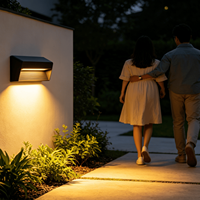 Applique murale LED extérieure étanche en aluminium à éclairage vers le bas pour villa, cour, escalier, clôture et jardin