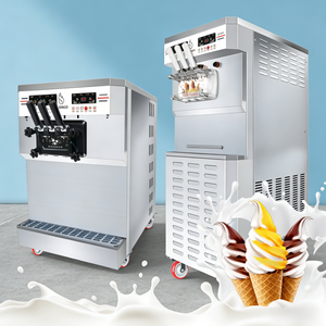 Machine à glace molle à double compression, pré-refroidissement, préservation, fonction renouvelable, nettoyage à une touche, matériau de qualité 304 - Product Image 1