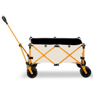 Nouvelle conception de chariot de camping pliable à 4 roues détachable, avec couleur personnalisable, OEM, chariot de pique-nique, de jardin, de plage pour l'extérieur - Product Image 2