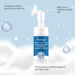 100ml Bubble Hyaluronic Acid Face Wash Mousse Vegan <span class=keywords><strong>Nettoyant</strong></span> pour le <span class=keywords><strong>visage</strong></span> pour les peaux grasses sèches <span class=keywords><strong>et</strong></span> sensibles Nettoyage en profondeur Hydratant - Product Image 2