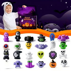 Calendrier de l'Avent Halloween 2026 – Nouvelle Boîte Mystère Transfrontalière en Tissu Velours au Design Effrayant – Cadeau - Product Image 1