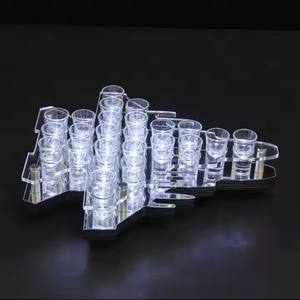 Capacidad de 24 rejillas Bandeja brillante Bar Discoteca Cóctel Acrílico Drinkware Rack Forma de avión Bandeja de copa de vino - Product Image 2