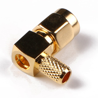 Raynool Precio de fábrica Conector coaxial RF 50 Ohm SMA Macho Conector de ángulo recto para cable RG316 RG58