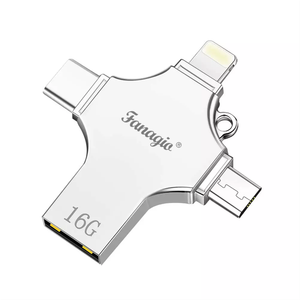 Clé USB multifonctionnelle 4 en 1, 8-256 Go, USB 3.0, OTG, type C, Lightning pour téléphones Android et ordinateurs - Product Image 1