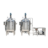Homogénéisateur mélangeur à cisaillement élevé sanitaire en acier inoxydable, prix d'usine, réservoir de mélange, machine à émulsionner en trois étapes pour les cosmétiques