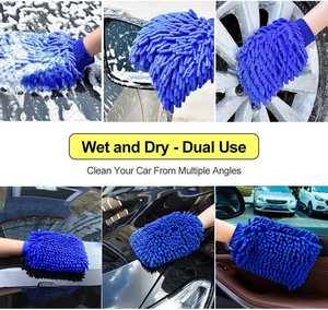 Guante de microfibra de chenilla de doble cara para lavado de coches con colores y tamaños personalizados para detallado de vehículos y limpieza de ventanas/ruedas - Product Image 3