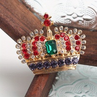 1 pièce Broche design couronne, élégante et distinctive, pour corsage, vêtements et casquettes