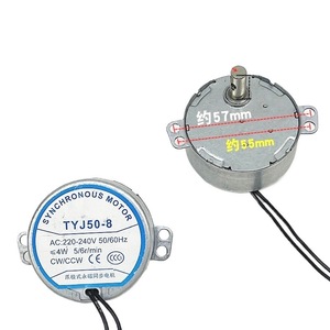 Moteur synchrone Tyj50 8 220V 50Hz 4W 5-6 tr/min CW CCW à aimant permanent pour oscillation de ventilateur mural - Product Image 1
