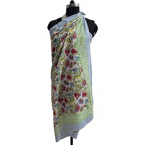 2026 Premium Handmade Block Printed <b>Sarong</b>, Extra Large Ethical Fashion, Soft Cotton Pareo, 100% Cotton <b>Sarong</b> Beach Cover-up - Product Image 1