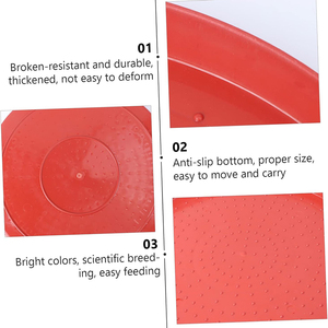 RS-89 Alta Qualidade Fazenda De Aves 30/35/40/50/60cm Rodada De Plástico Frango <span class=keywords><strong>Feed</strong></span> Pan Chicks Bandeja De Alimentação - Product Image 3