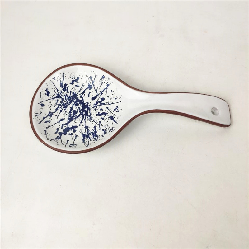 Repose-cuillère en céramique blanche – Porte-ustensiles de cuisine durables