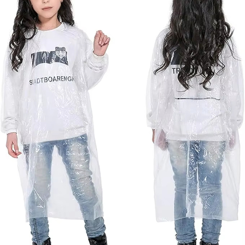 Custom Kids Waterproof Raincoat for Outdoor Activities Breathable Windproof Logo Decoration for Tours Made Plastic for Ages