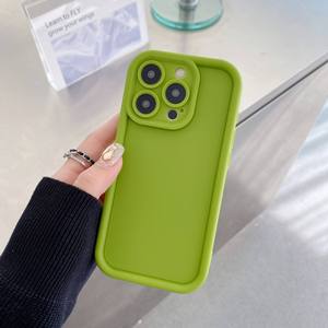 QY เคสโทรศัพท์มือถือ TPU นิ่มสีลูกกวาดสำหรับ iPhone 16 15 14 13 12 Max PLUS ฝาครอบด้านหลังป้องกันเลนส์ - Product Image 2