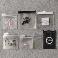 Sac à fermeture éclair avec logo personnalisé Petit emballage pour bijoux Sac en plastique Sac à fermeture éclair en PVC givré pour mini boucle d'oreille
