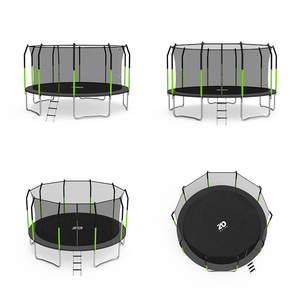 Trampoline extérieur sécurisé Zoshine 8/10/12/15/16FT, structure en acier avec <span class=keywords><strong>filet</strong></span> de protection en PVC de qualité supérieure pour enfants et adultes, idéal pour le jardin. - Product Image 4
