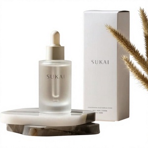 <b>50ml</b> Custom Logo Transparent <b>Glass</b> Dropper <b>Bottle</b> with Screen Printing for Skin Care Cream & Essential Oil Serum/ - Product Image 3