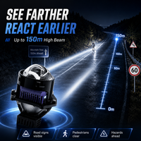 Projecteur Bi-LED Laser 3 Pouces 71W Faisceau Haut 44W Faisceau Bas 6000K 12V 24V Phares LED de Voiture Rétrofit Automobile Éclairage Auto