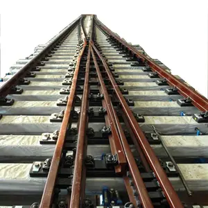 Harga pabrik rel baja UIC Turnouts rel kereta api dengan kualitas andal Aksesori jalur kereta api penjepit Rel pemandu