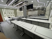 Salle de classe intelligente multimédia AV équipement table acier froid et bureau en bois pour étudiant mobilier