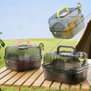 Fournitures pour animaux de compagnie Cages pour animaux de compagnie dorées et ours de luxe, et autres emballages portables en carton plastique écologique extérieur acrylique solide - Product Image 1