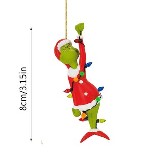 Bamboline Verdi Divertenti <span class=keywords><strong>di</strong></span> Grande Successo, Decorazioni Natalizie Piatte in Acrilico con Grinch Appesi <span class=keywords><strong>per</strong></span> <span class=keywords><strong>Albero</strong></span> <span class=keywords><strong>di</strong></span> <span class=keywords><strong>Natale</strong></span> - Product Image 5