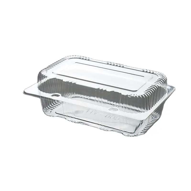 Plastic Box Packaging Factory Direct Sale Rectangular Food Sandwich Container Small Cake Packaging Box Plastic Packaging Box With Hinge