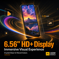 YAC V2 Celulares Smartphone Robusto Desbloqueado de 6.56 Pulgadas 6+128GB RAM Android 16 Teléfonos Móviles Resistentes al Agua